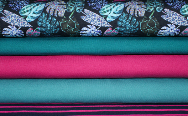 Jersey Blätter dunkelblau (10 cm)